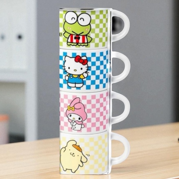 Hello Kitty Other - NWT Hello Kitty and Friends Stackable Mugs  3 oz each/set of 4